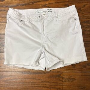 Seven7 White Denim Shorts "Weekend Shorts" Size 16